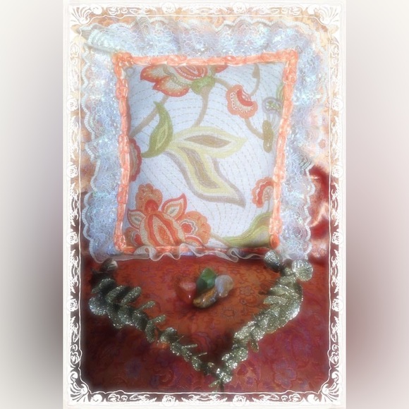 Hand Crafted Autumn Blossoms Pillow Orange Cinnamon Scented - Picture 6 of 6